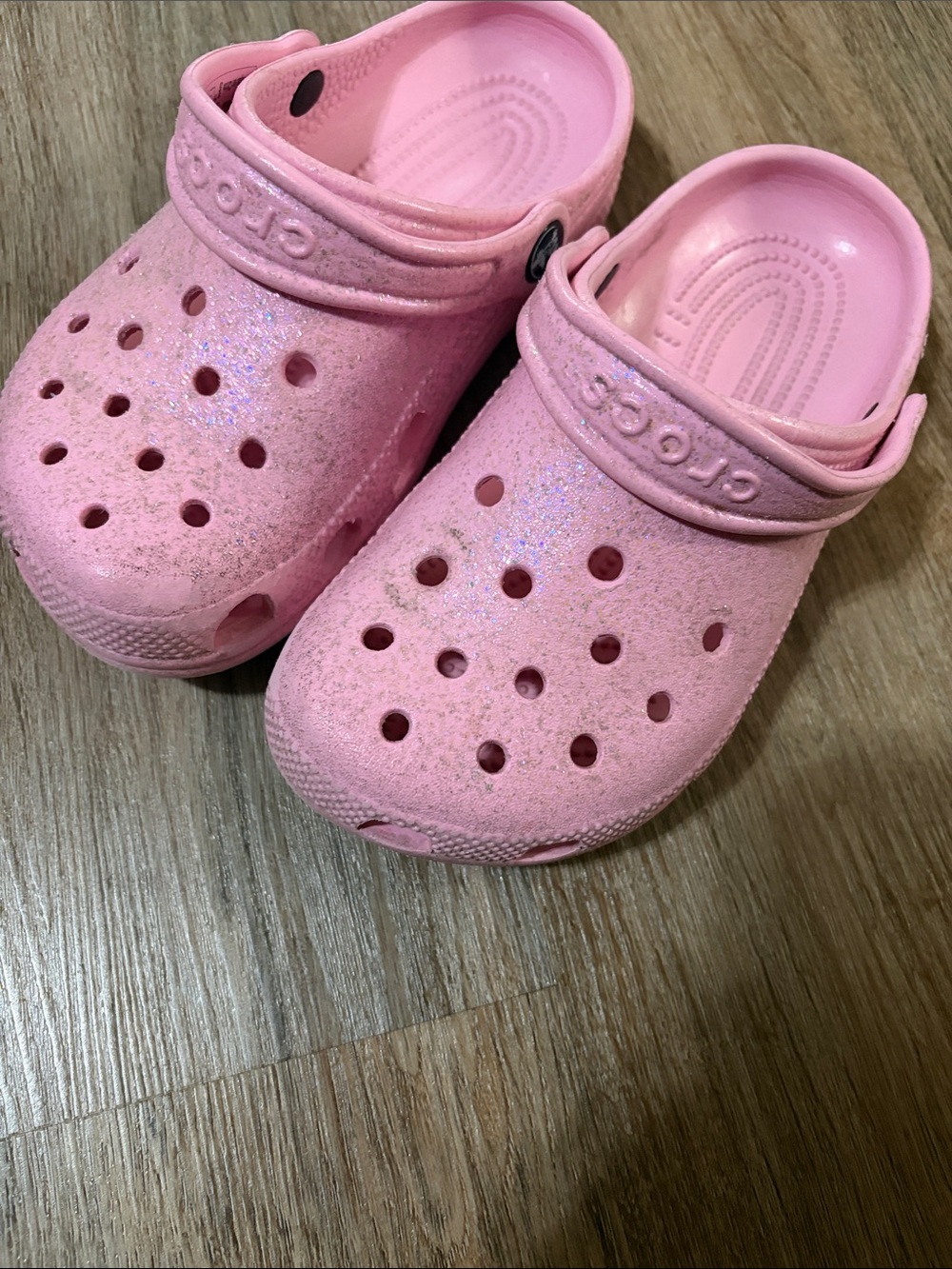 CROCS Kids Glitter Pink Classic Clog